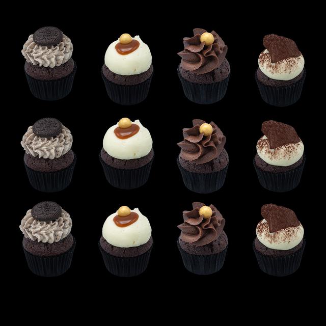 12 mini cupcakes sjokolade