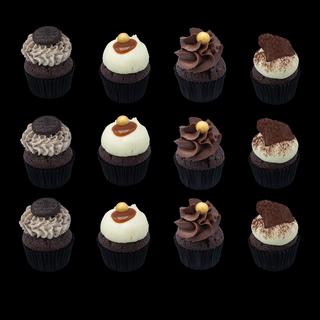 12 mini cupcakes sjokolade