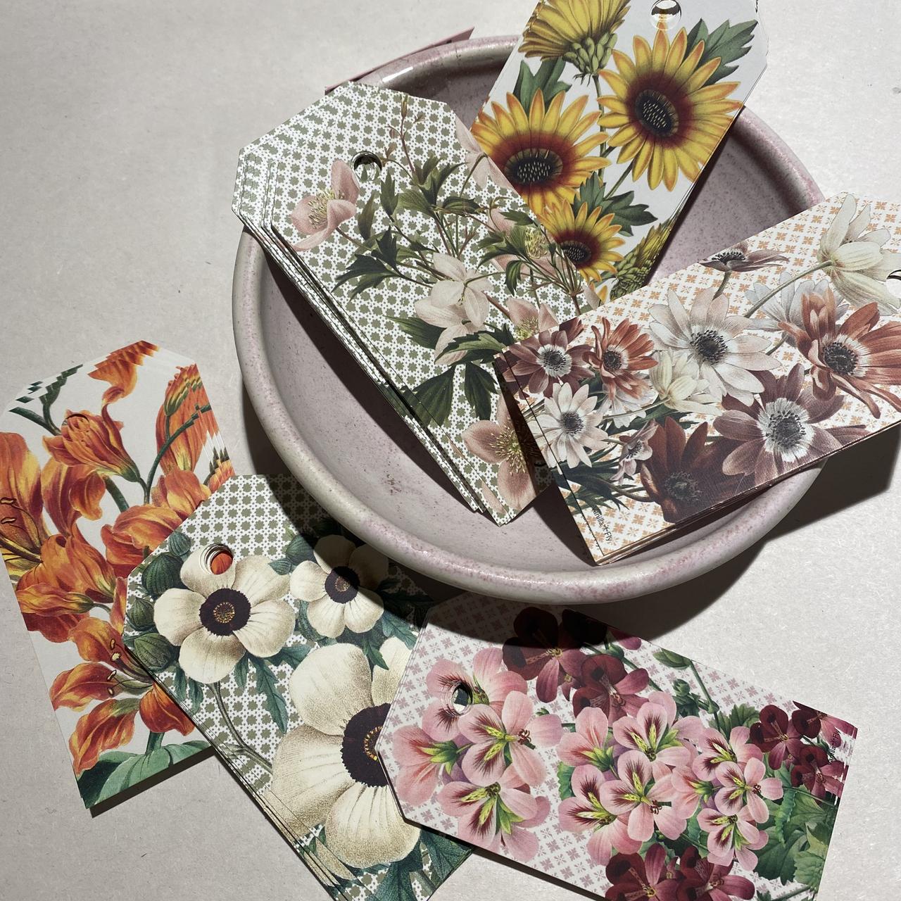 Mini kort - blomster